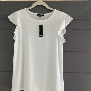 Donating to Goodwill 9/2!  White Flutter Sleeve Top